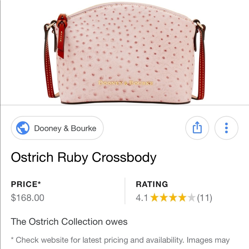 DOONEY & BOURKE Ostrich Ruby Crossbody